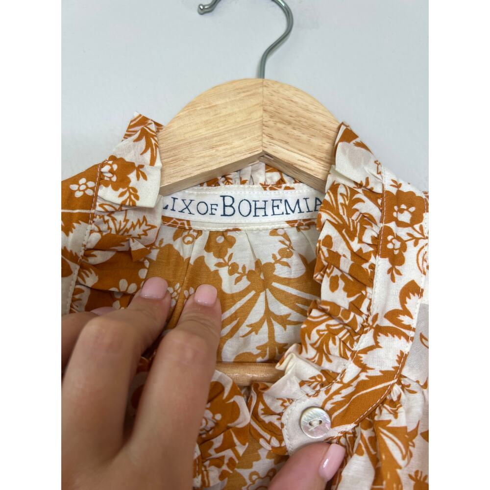 NEW Alix of Bohemia Winnie Sunglow Shirt Puffed-Sleeve Lightweight Top - Picture 3 of 5